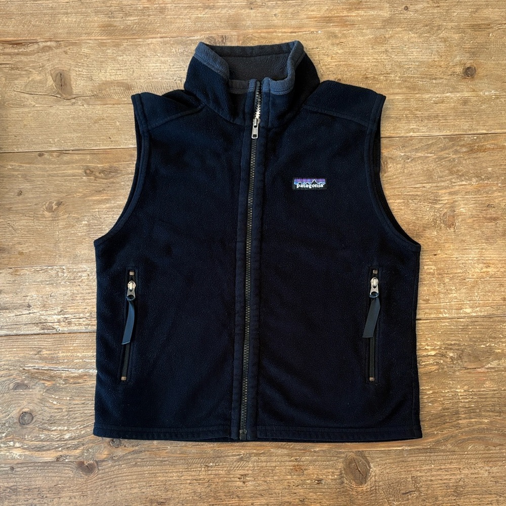 Patagonia Kids Black Fleece Vest